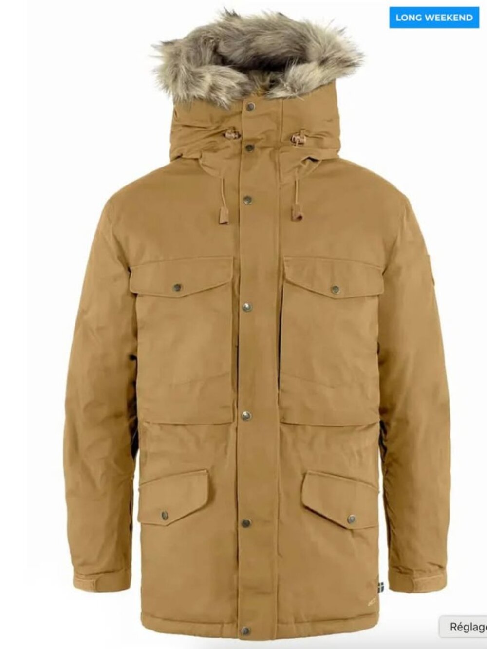 Fjällräven Nuuk Parka Men's Medium Acorn